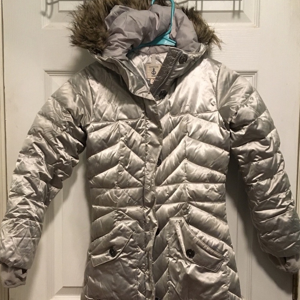 Lands end kids size 7/8 knee length coat